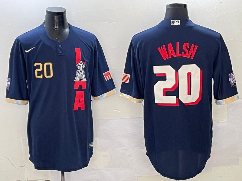 Men Los Angeles Angels #20 Walsh Drak Blue All star Game 2025 Nike MLB Jersey style 5